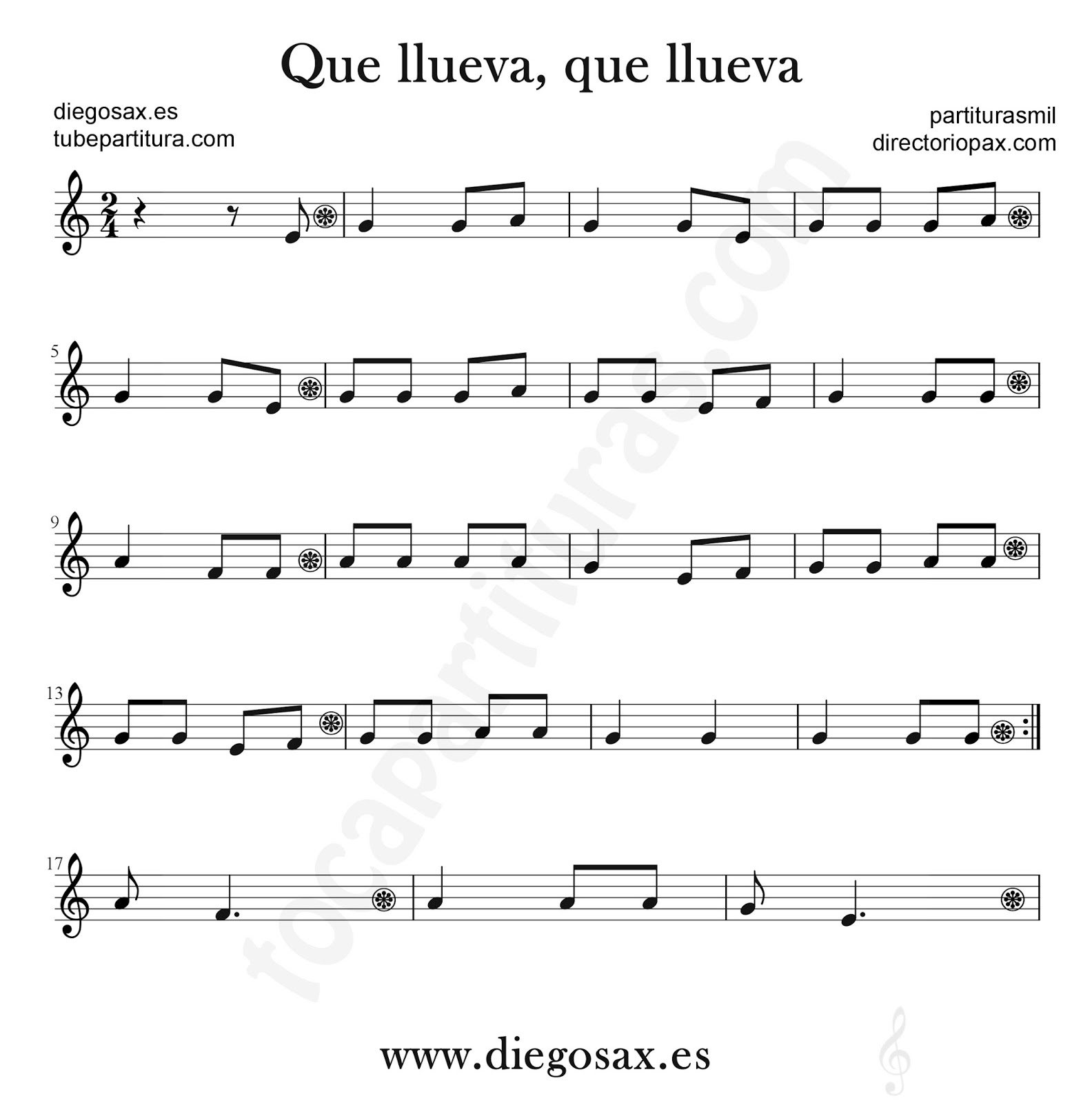 Partituras populares, infantiles y tradicionales para principiantes