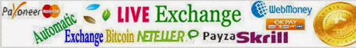 Exchange vey low rates via e-wallets