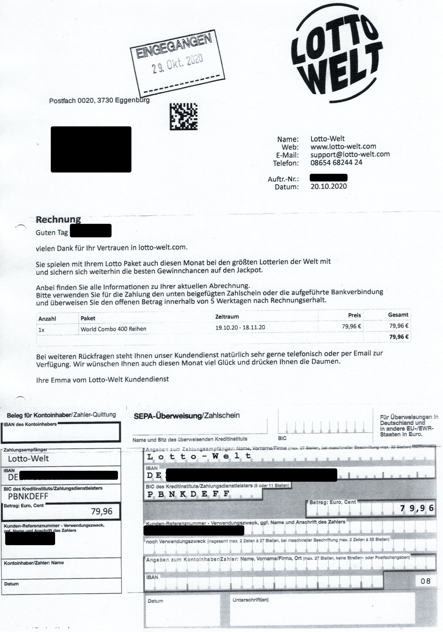 Verbraucherdienst E V Lotto Welt Viking Technology N V Forderung Durch Jedermann Inkasso