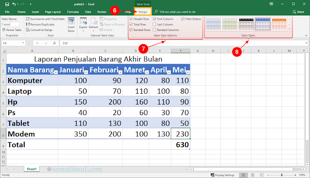 Cara Membuat Tabel di Excel Berwarna Otomatis (Mudah) - SemutImut