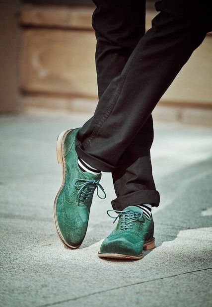 sapato verde claro