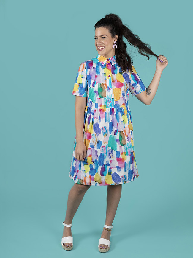 Lyra shirt dress sewing pattern by Tilly and the Buttons