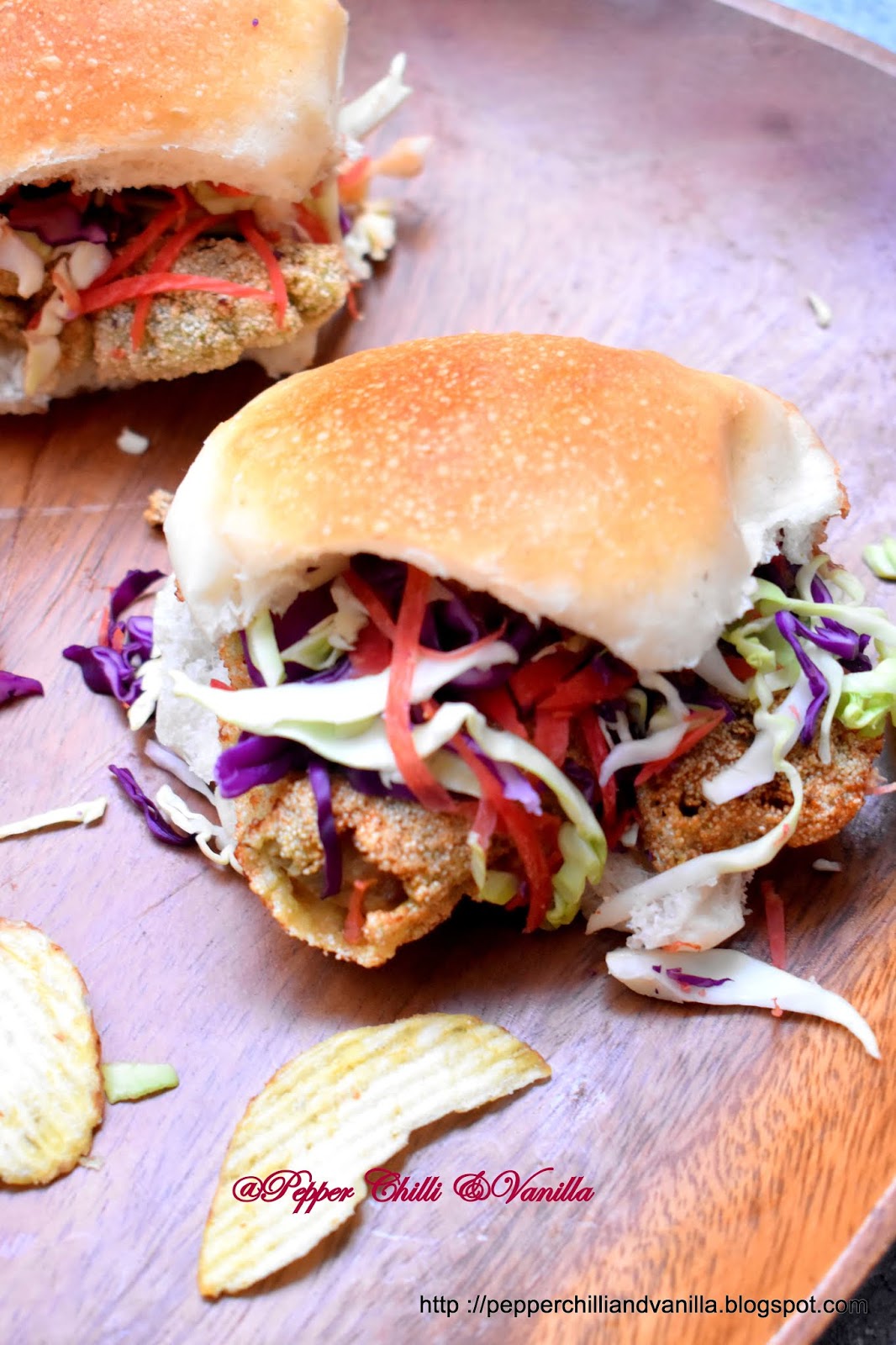 Goan Steak Pao/Cutlet Pav/Chicken Cutlet Pao Pepper, Chilli and Vanilla