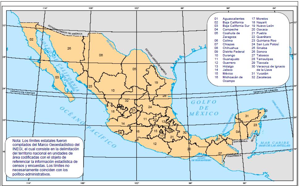 Mapa De Mexico Con Coordenadas Geograficas Mapa Geogr - vrogue.co