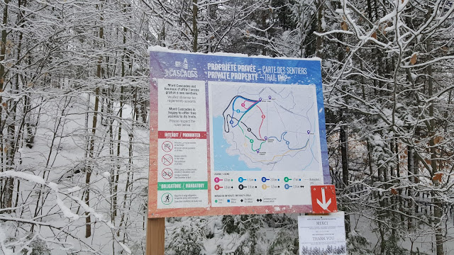 Carte des sentiers du Mont des Cascades