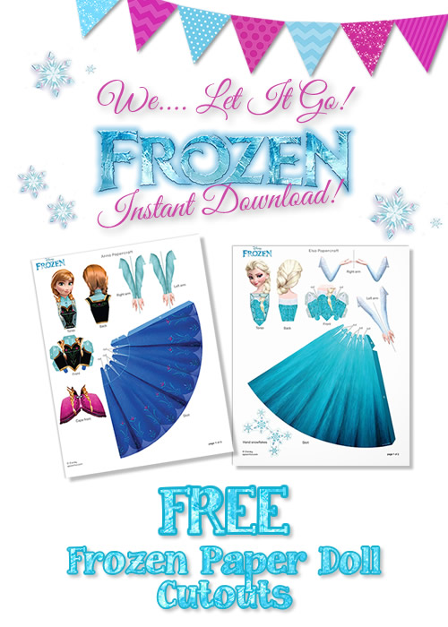 The Printable Occasion - Party Printables: Frozen Paper Doll Cut-Outs ...