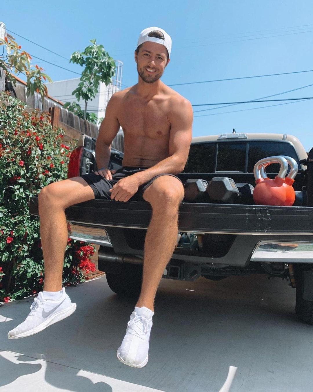 cute-hairy-bare-chest-boy-next-door-car-sitting-smiling-summer