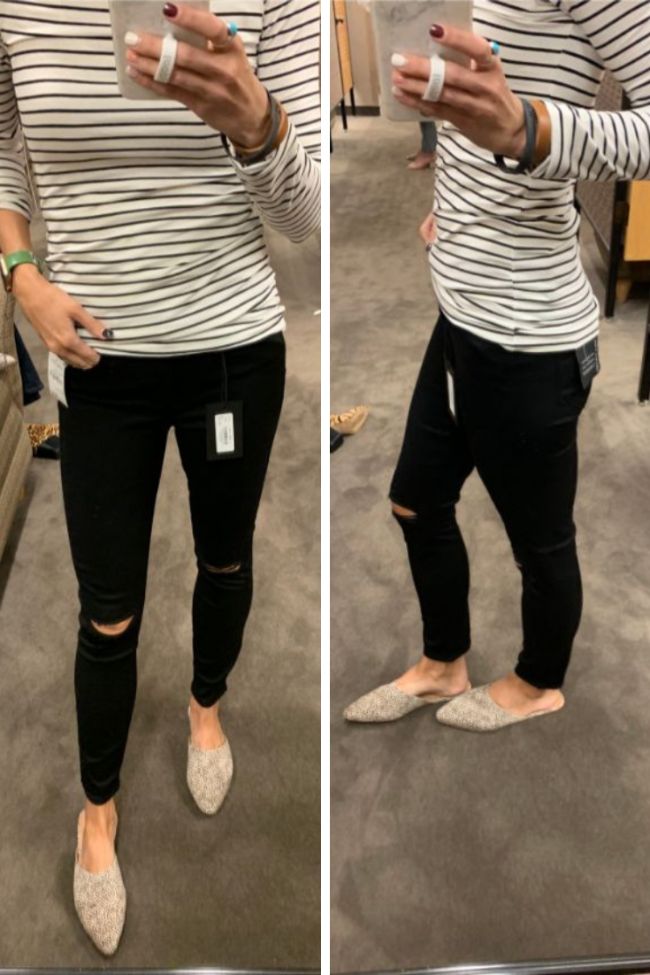 hoxton ripped high waist ankle skinny jeans