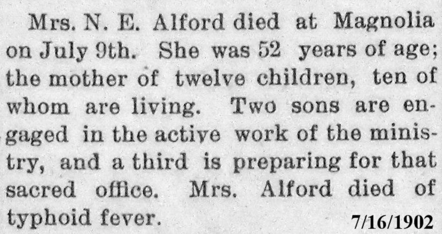 Leaves & Branches Me Not Mary Alford, 1902