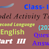 Model Activity Tasks | Second Language (English) | Class 9 | Part Three | 2020 | PDF | Question & Answer