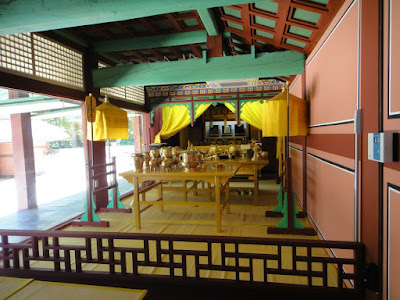 Altar and incense burder for ritual at Jongmyo Shrine Seoul