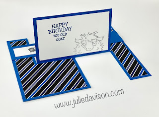 Stampin' Up! Way to Goat Impossible Card + Video Tutorial ~ www.juliedavison.com #stampinup #funfold