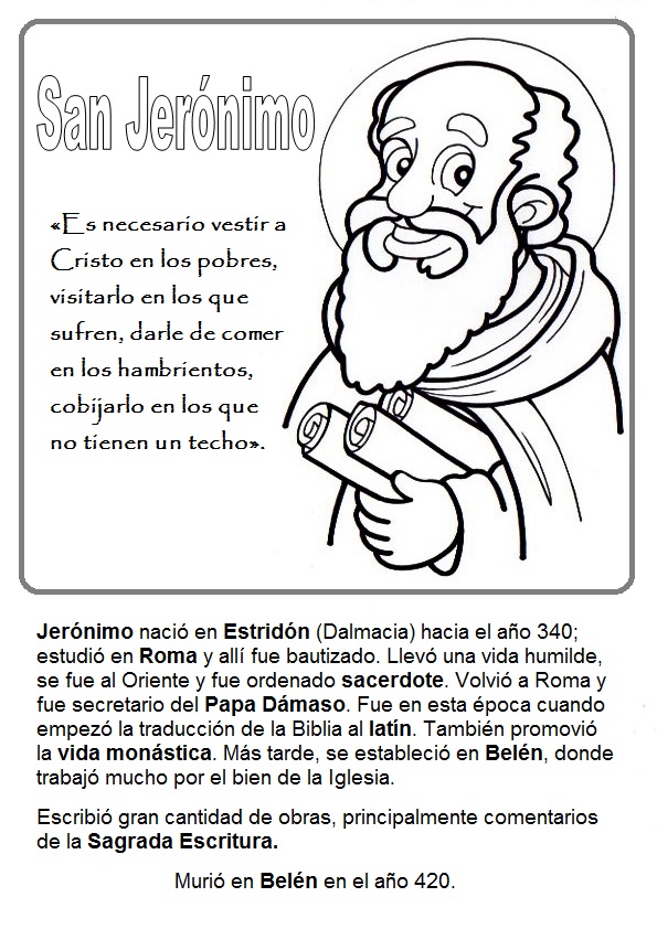 San Jerónimo (Reseña y pensamiento) Educacion Religiosa