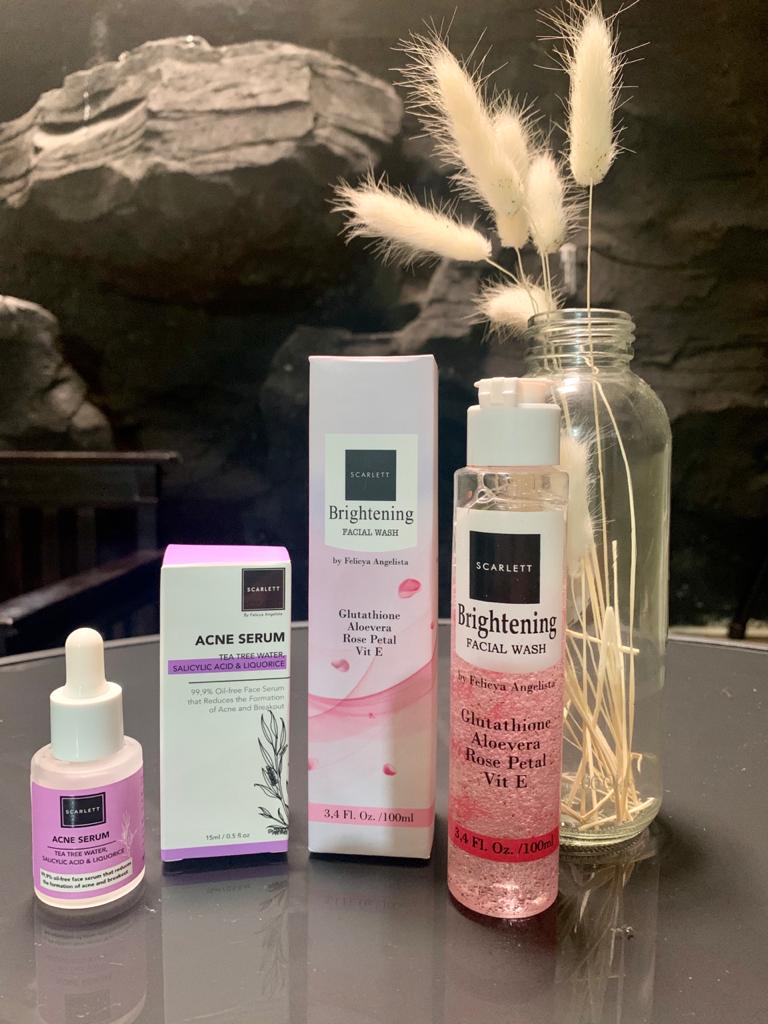 Glow Up Lebaran Pakai Scarlett Acne Serum dan Brightening Facial Wash