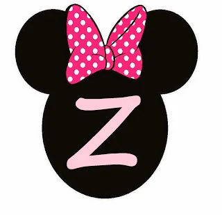 Abc Rosa en Cabezas de Minnie. Minnie Heads Pink Abc.