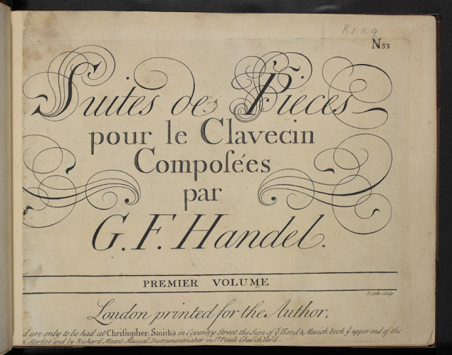Handel - title page of Suites de Pieces