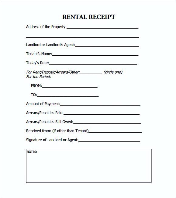 reciept-for-rent-invoice-template