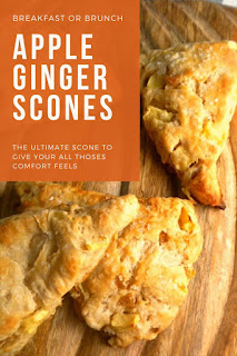 Scones filled with sweet apples and bits of spicy ginger that are soft on the inside, and a little crispy on the outside. The best way to start your day! - Slice of Southern