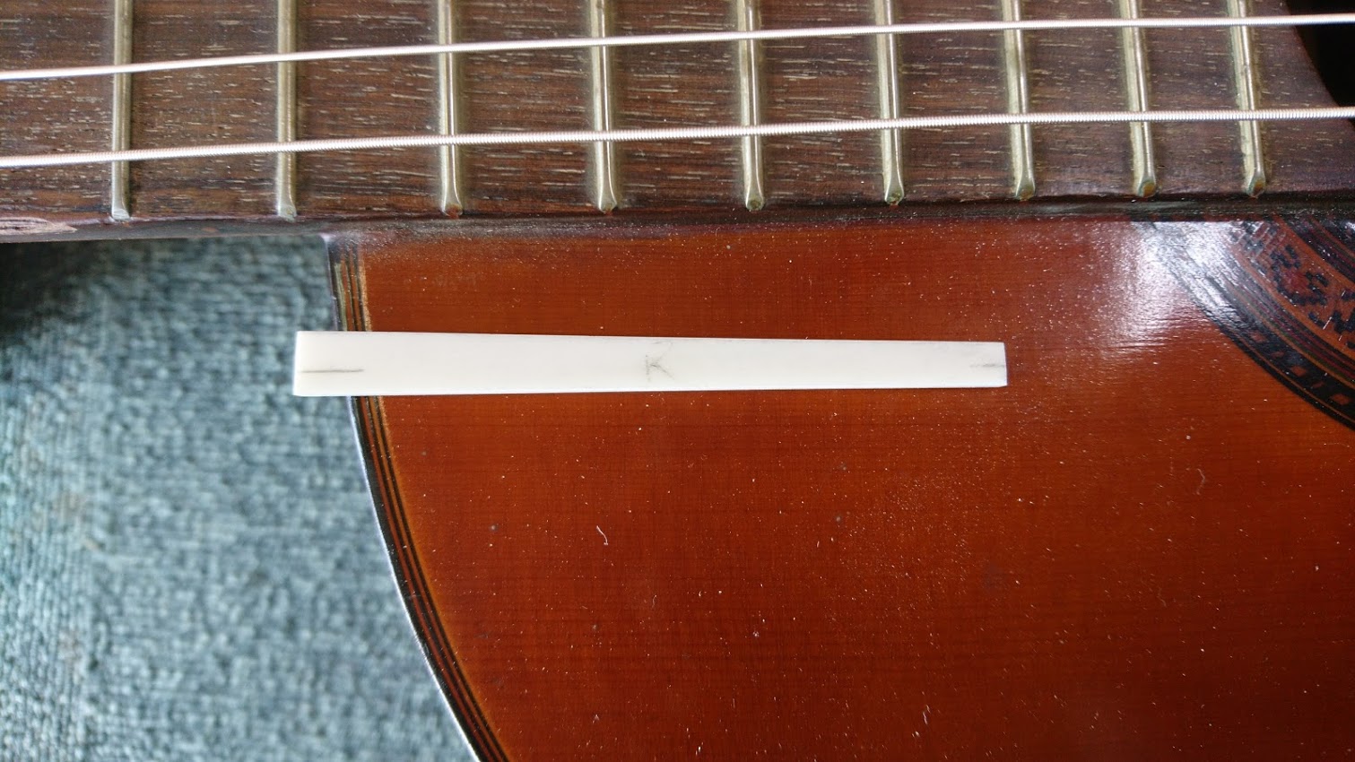 クラシックギター サドル作成