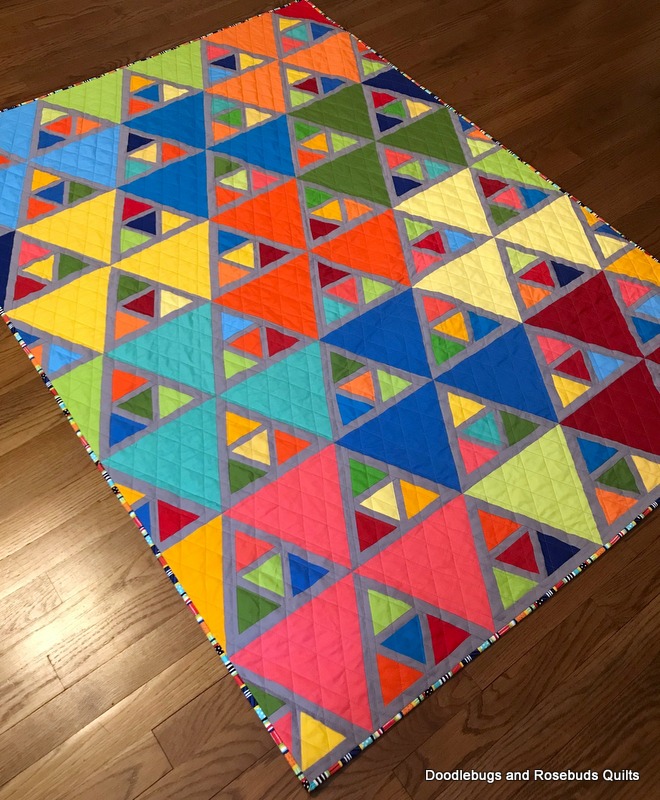 Doodlebugs and Rosebuds Quilts: Solid Fun is Finished