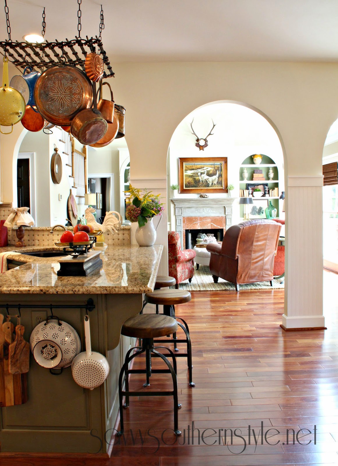 Savvy Southern Style French Canvas in the Kitchen