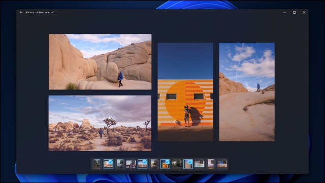 ميزة العرض المتعدد في تطبيق الصور