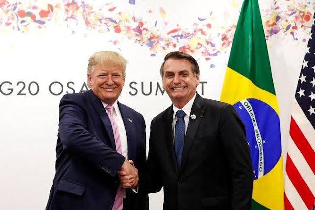Bolsonaro e Trump representantes da direita nas Américas / Foto divulgação / internet