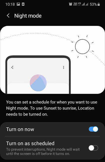 Enable night mode on Android for Instagram