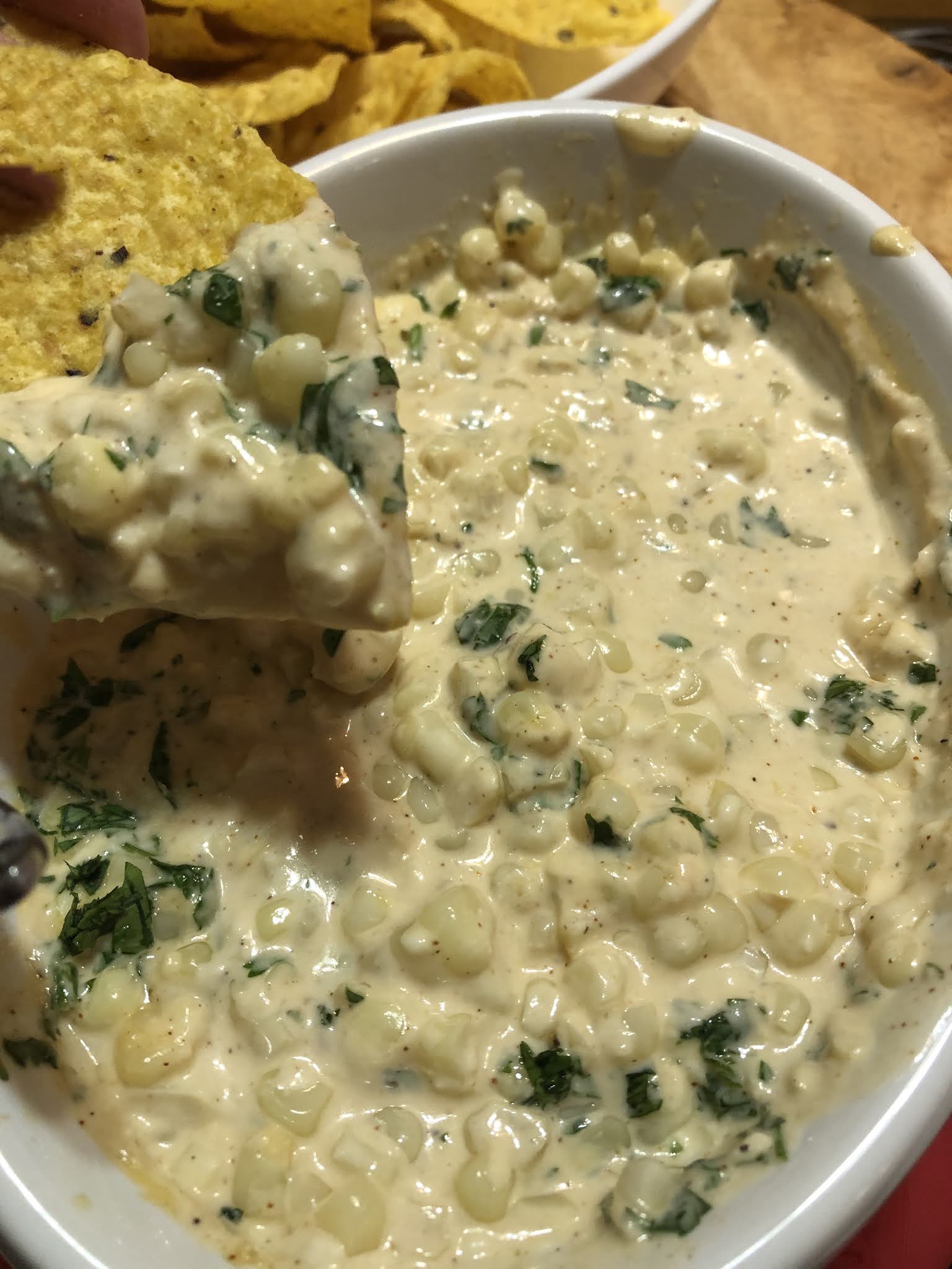 Elote {Hot Mexican Corn Dip}