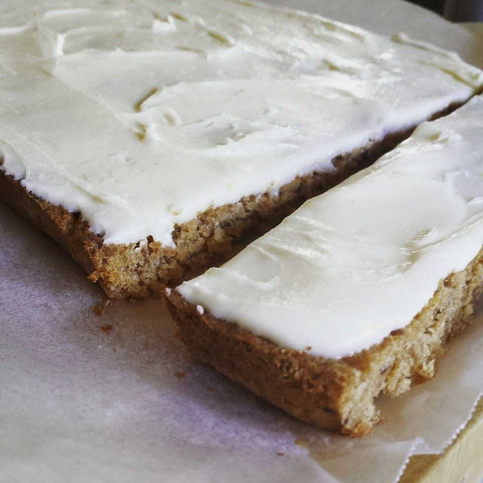 Mellymaks Date & Coconut Slice with Lemon Icing