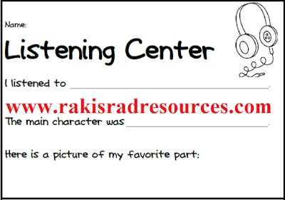 Free Listening Center Activity Sheet | Classroom Freebies | Bloglovin’