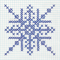 Snowflake cross-stitch pattern