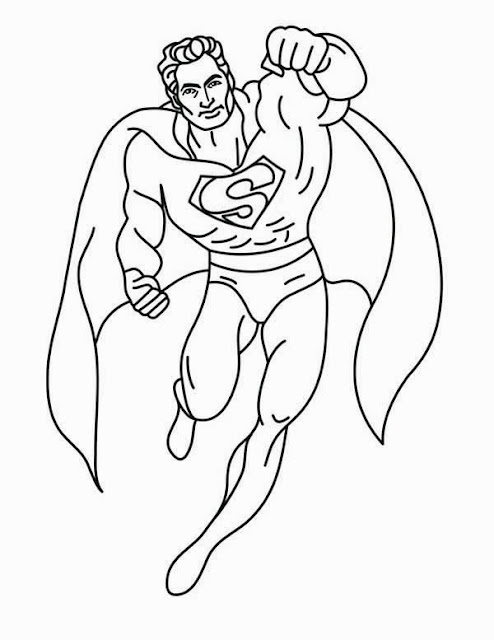 Superman Derwing Colour Drawing HD Wallpaper