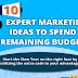 10 Ideas to Spend Remaining Marketing Budget Wisely #infographic