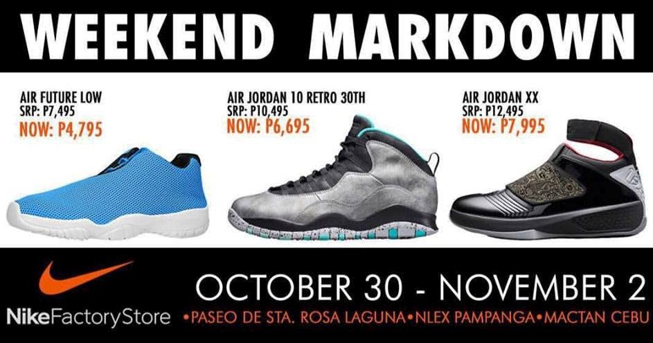 Manila Shopper: Nike Factory Outlets Weekend SALE: Oct 30-Nov 2 2015