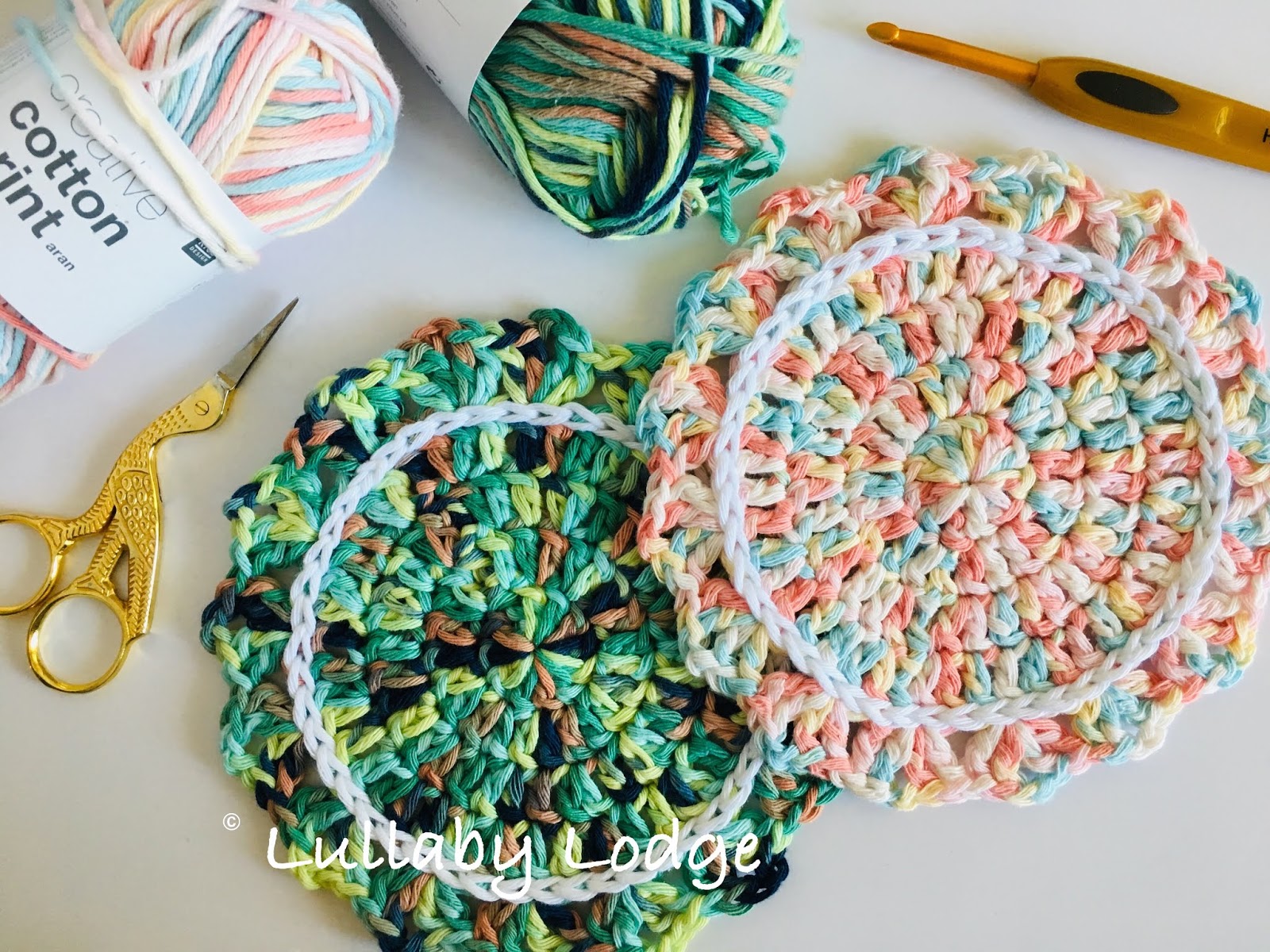 Lullaby Lodge Ombre Crochet Coasters Our Happy CAL Place, weekly and