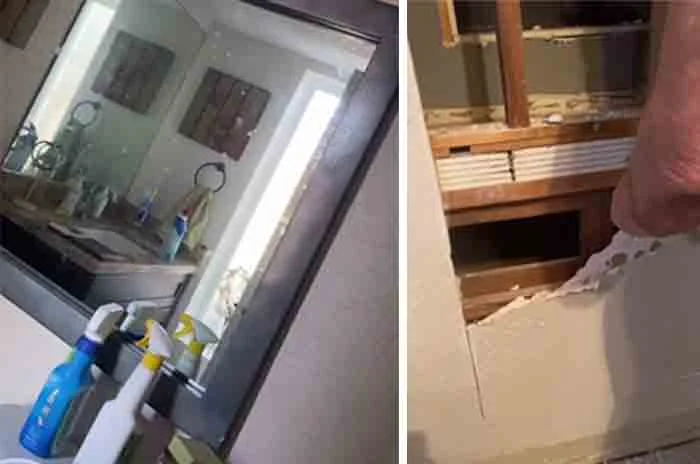 Washington, News, World, House, Mirror, Wall, Discover, Woman left horrified after discovering two-way mirror and wires hooked up to cameras inside hidden wall in her new home