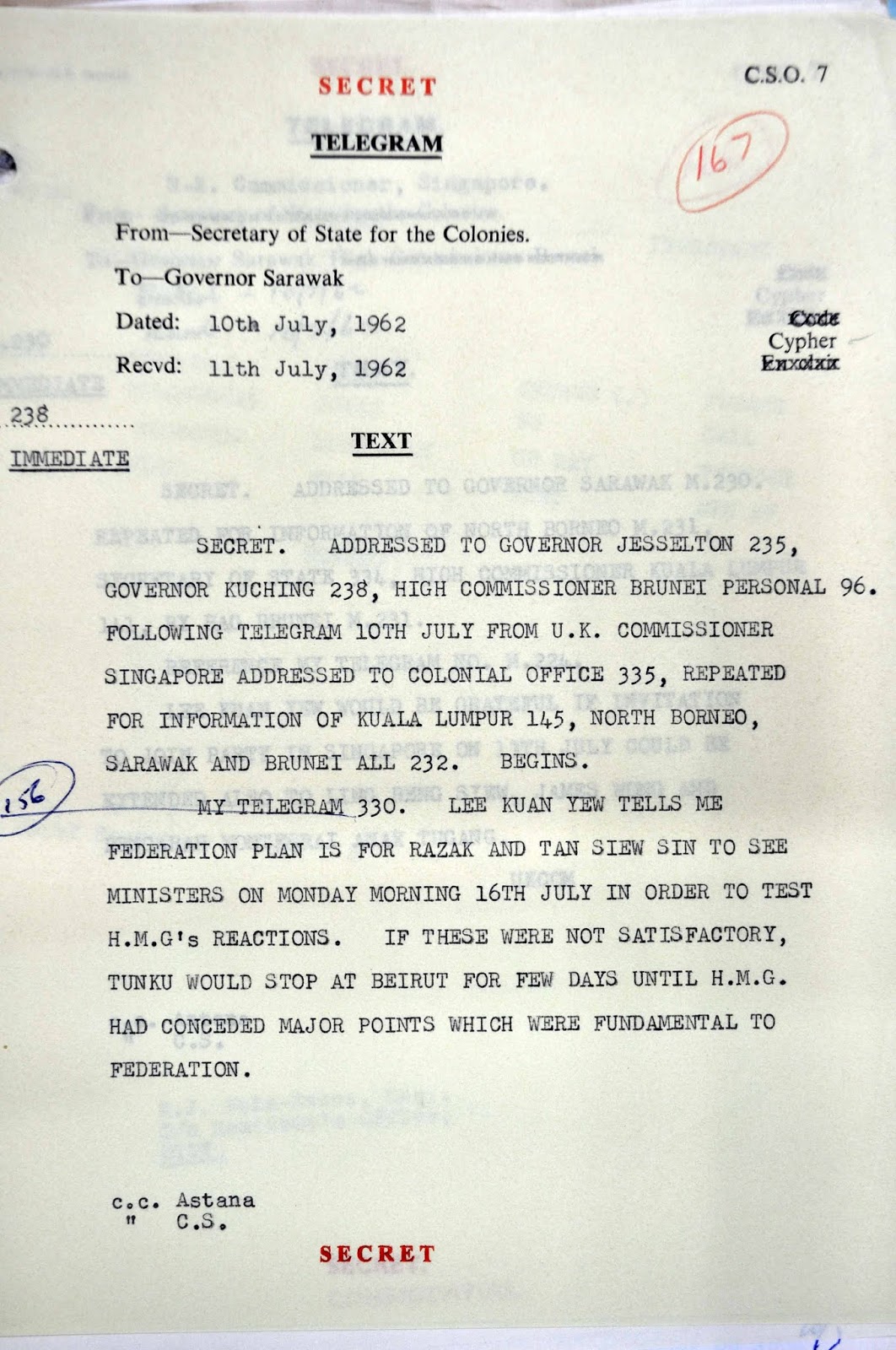 Cobbold Commission Report Republic of Sabah North Borneo RSNB