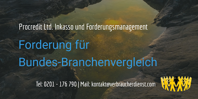 Beitragsbild: Procredit Ltd. Inkasso und Forderungsmanagement fordert für Bundes-Branchenvergleich