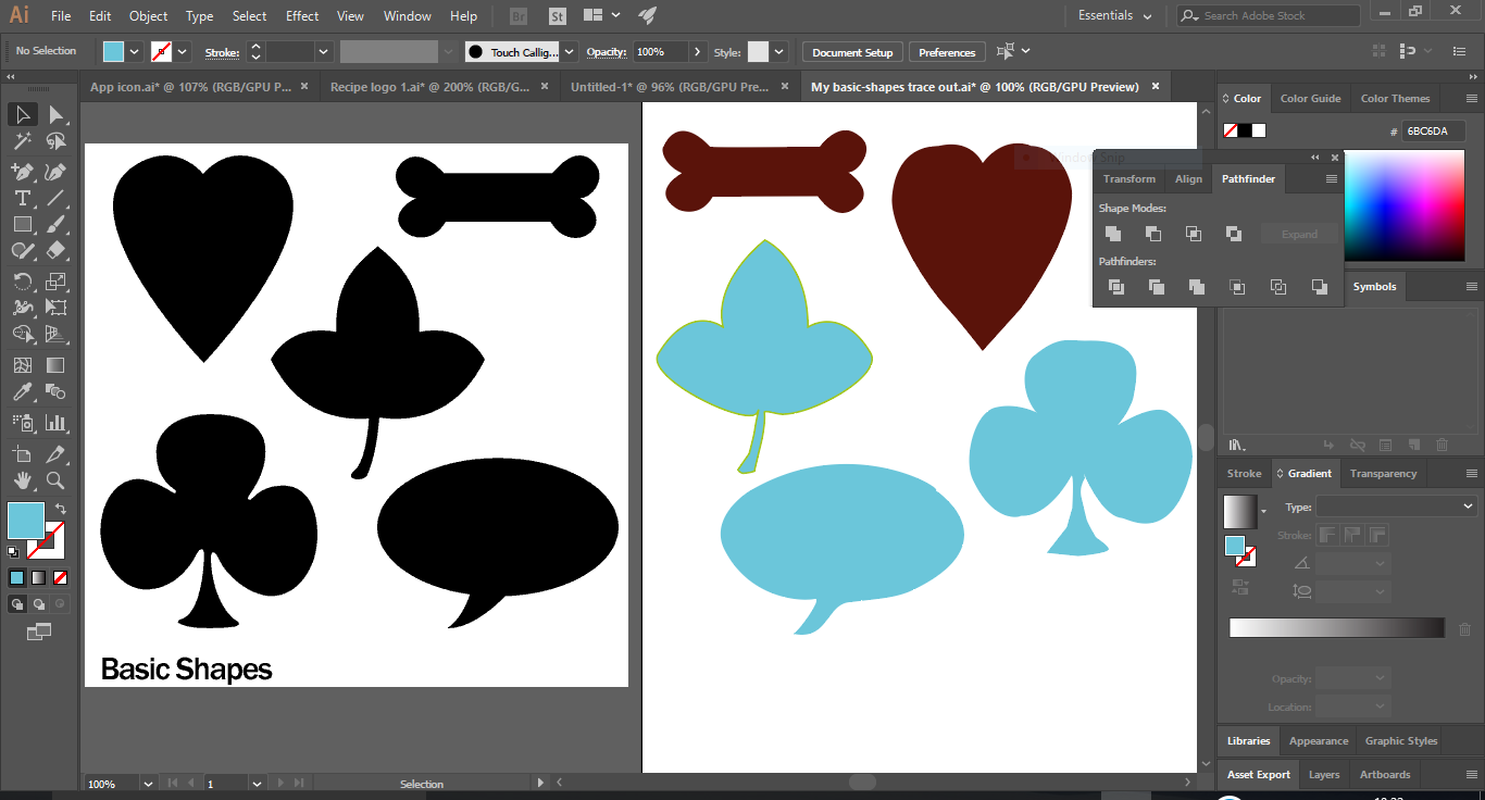 Asset Development Mary: BASIC SHAPES IN ADOBE ILLUSTRATOR