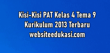 Kisi kisi soal pat sd kelas 4 tema 9