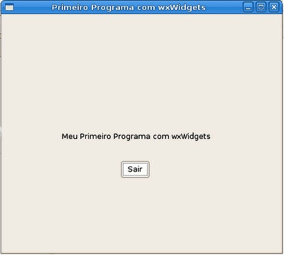 wxWidgets com Café: Primeiro programa com wxWidgets