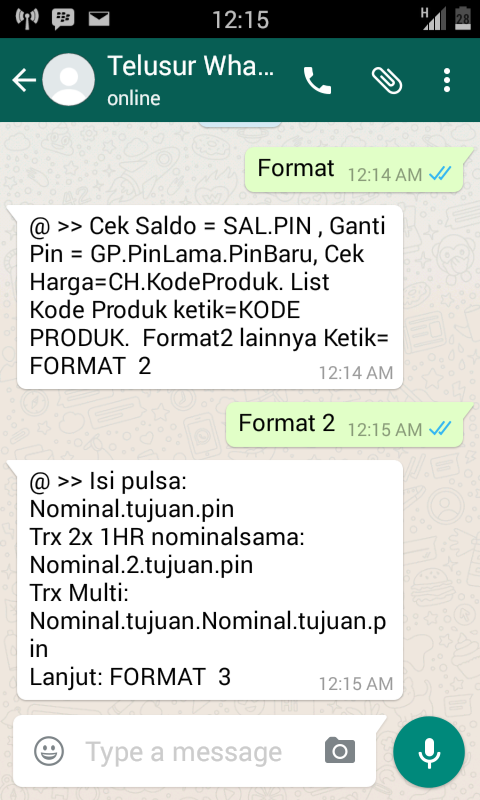 Cara Transaksi Menggunakan Telegram Center Telusur Reload