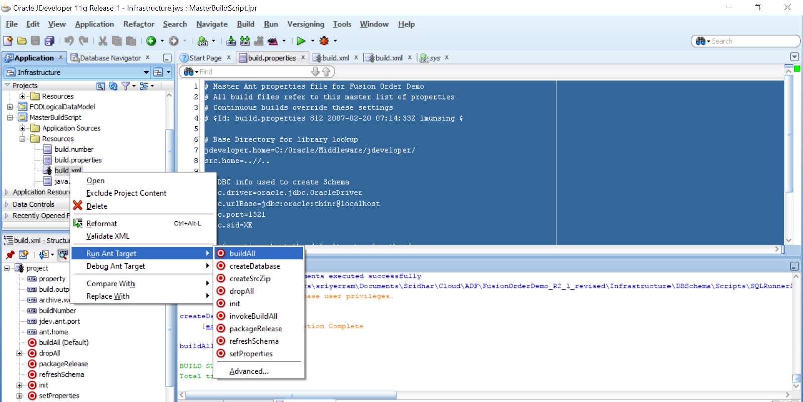 Sridhar Yerram: ADF build.xml File For : StoreFront Sample