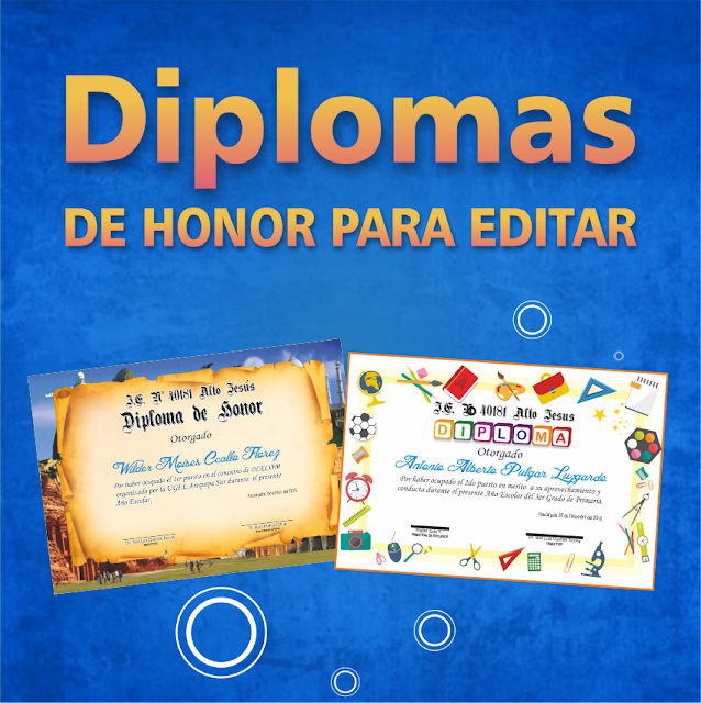Diseños de diplomas de honor para imprimir