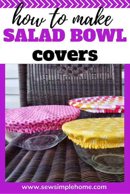 Sew your own salad bowl covers with this DIY reusable bowl covers tutorial.