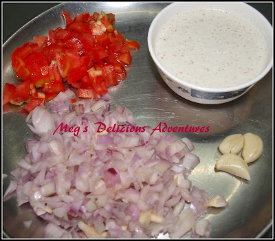 Ingredients for prawn / shrimp curry