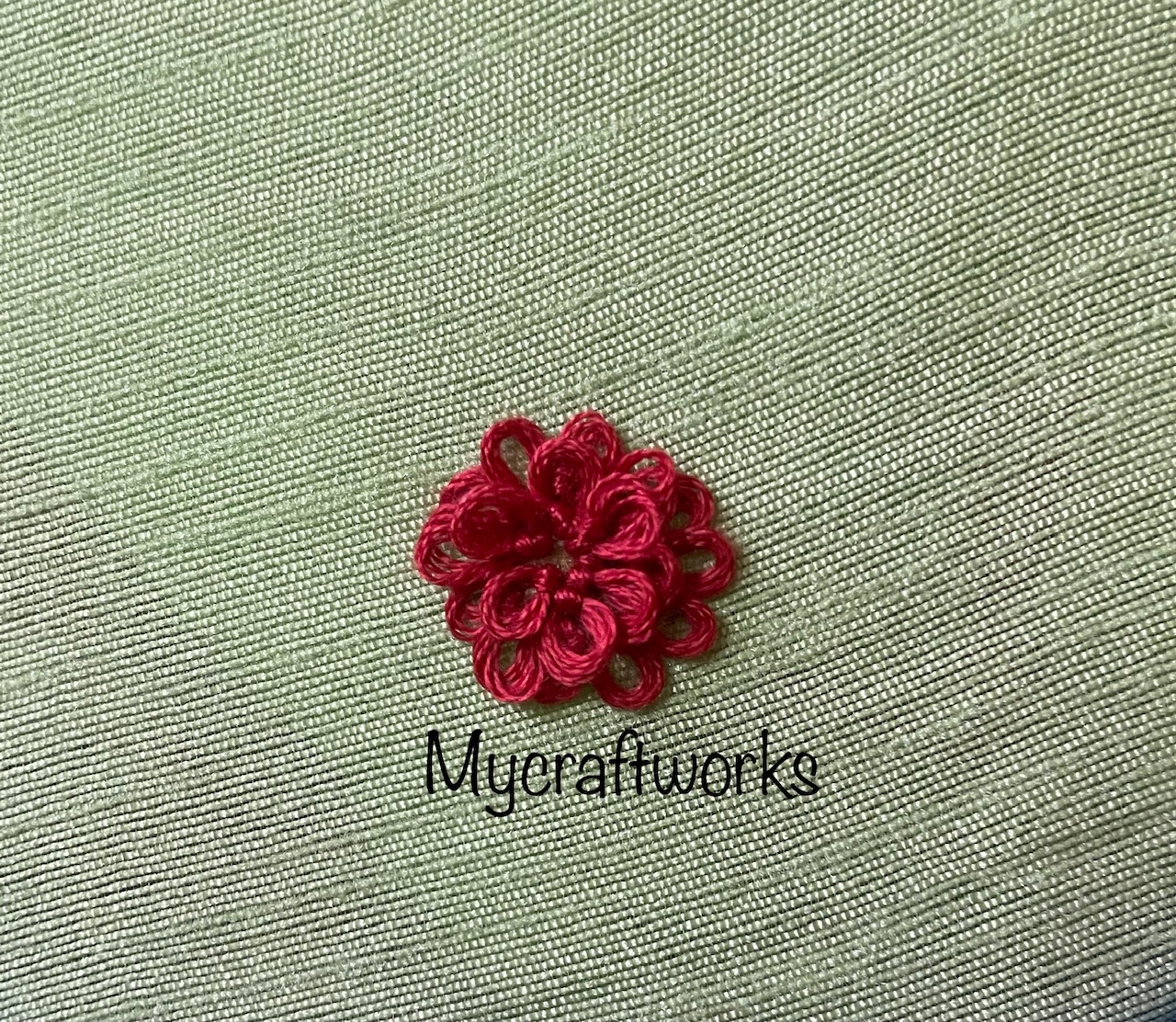 MY CRAFT WORKS Ring Knot Stitch Tutorial with a flower