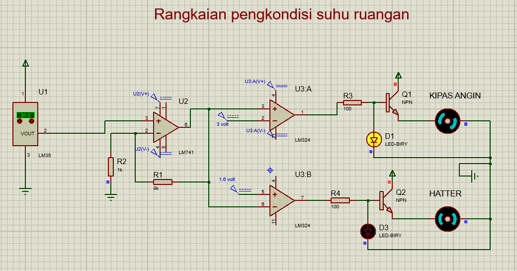 TEKNIK ELEKTRO: RANGKAIAN PENGKONDISI SUHU RUANGAN OTOMATIS