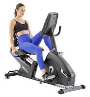 Nautilus MY18 R616 Recumbent Exercise Bike, review features compared with R618, with 25 ECB resistance levels, 29 programs